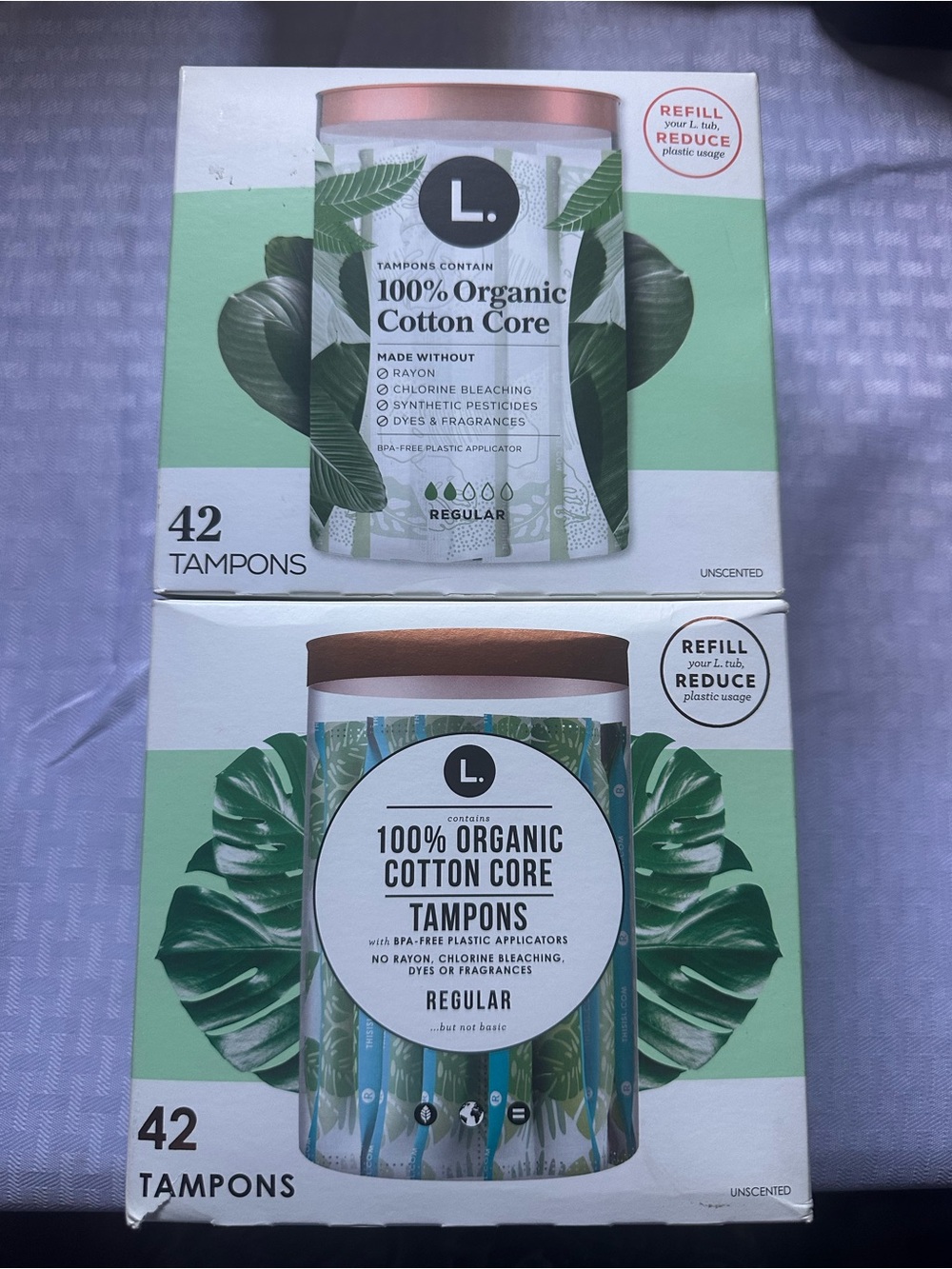 L. 100% Organic Cotton Core Tampons Bundle